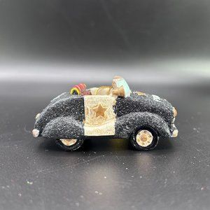 Old School Police Car Open Top Christmas Tree Ornament Holiday Decoration
